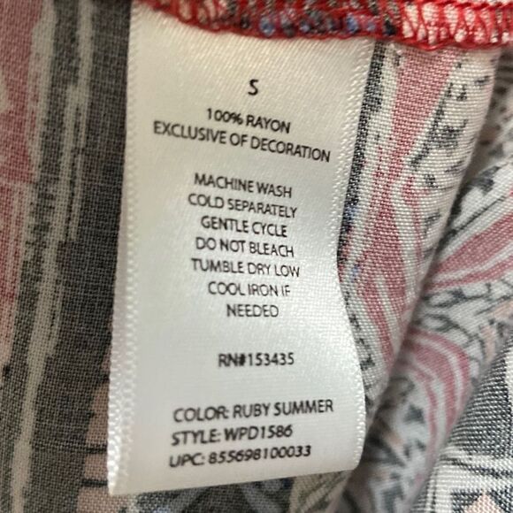 NWT beachlunchlounge Rayon Ruby Summer Tribal Bohemian Tassel Dress Size S - Picture 7 of 12